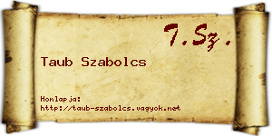 Taub Szabolcs névjegykártya